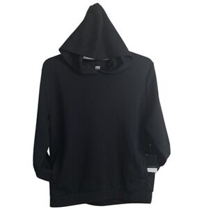 NWT FRYE Men's Donegal Hoodie Size L Black Thermal Textured Pullover